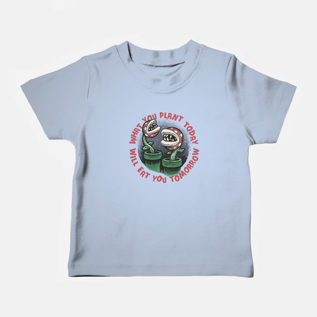 Plant Today Eat Tomorrow-Baby-Basic-Tee-glitchygorilla