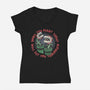 Plant Today Eat Tomorrow-Womens-V-Neck-Tee-glitchygorilla