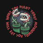 Plant Today Eat Tomorrow-Womens-Fitted-Tee-glitchygorilla
