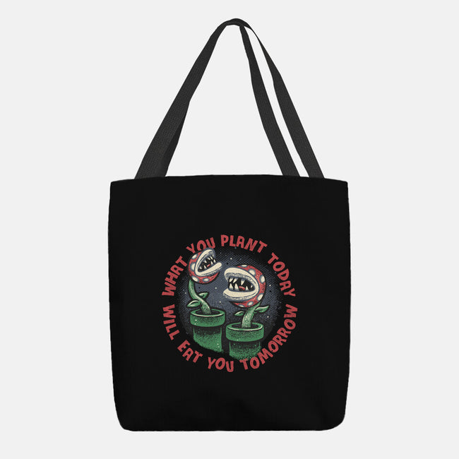 Plant Today Eat Tomorrow-None-Basic Tote-Bag-glitchygorilla