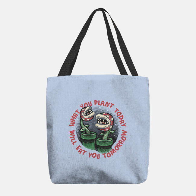 Plant Today Eat Tomorrow-None-Basic Tote-Bag-glitchygorilla