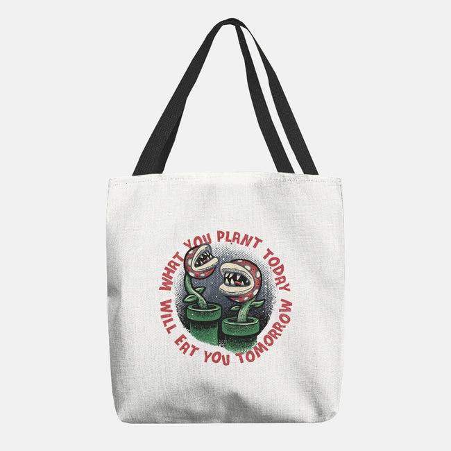 Plant Today Eat Tomorrow-None-Basic Tote-Bag-glitchygorilla