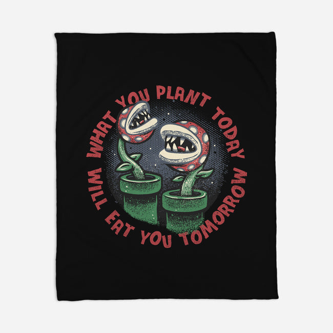 Plant Today Eat Tomorrow-None-Fleece-Blanket-glitchygorilla