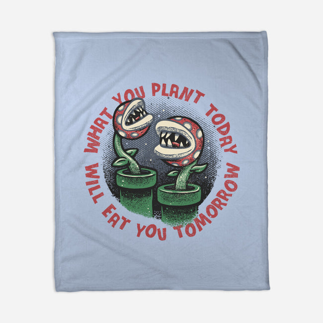Plant Today Eat Tomorrow-None-Fleece-Blanket-glitchygorilla