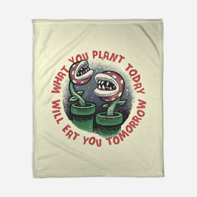 Plant Today Eat Tomorrow-None-Fleece-Blanket-glitchygorilla
