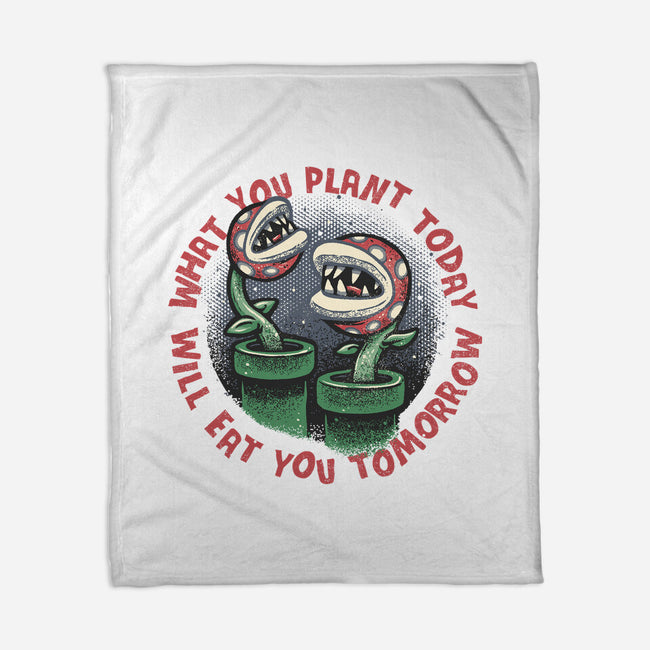 Plant Today Eat Tomorrow-None-Fleece-Blanket-glitchygorilla