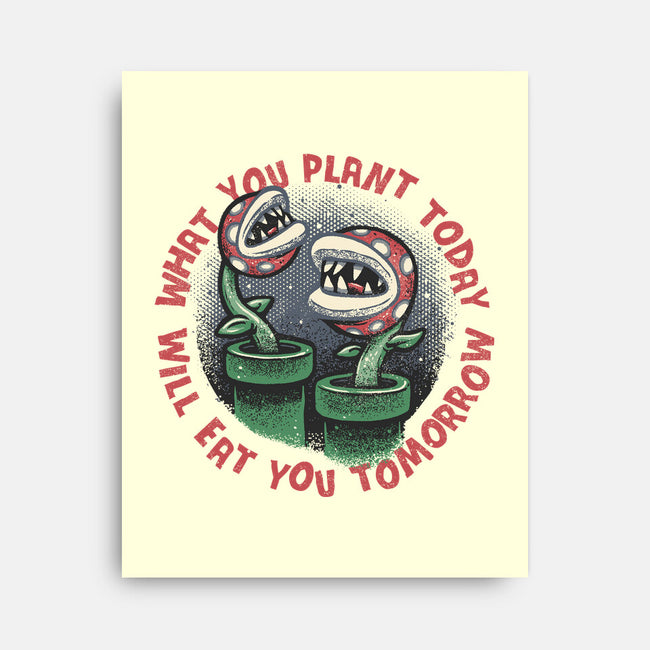 Plant Today Eat Tomorrow-None-Stretched-Canvas-glitchygorilla