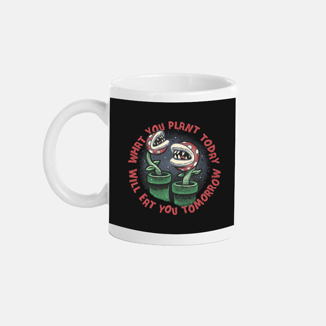 Plant Today Eat Tomorrow-None-Mug-Drinkware-glitchygorilla