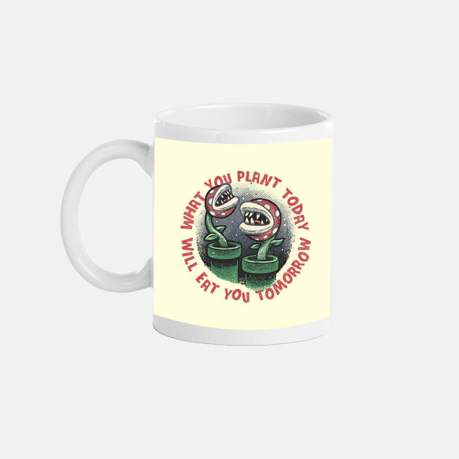 Plant Today Eat Tomorrow-None-Mug-Drinkware-glitchygorilla