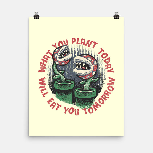 Plant Today Eat Tomorrow-None-Matte-Poster-glitchygorilla