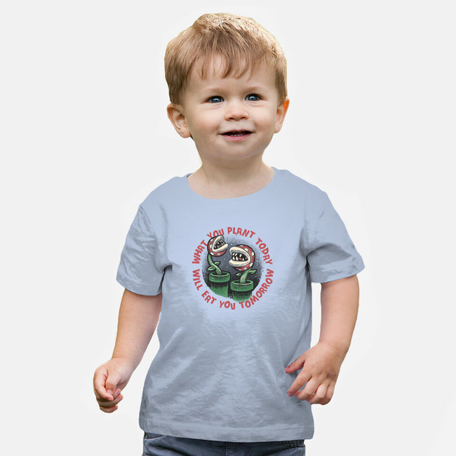 Plant Today Eat Tomorrow-Baby-Basic-Tee-glitchygorilla