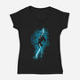 The Alien Returns-Womens-V-Neck-Tee-jasesa