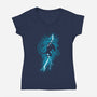 The Alien Returns-Womens-V-Neck-Tee-jasesa