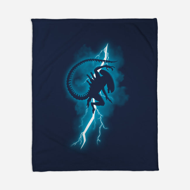 The Alien Returns-None-Fleece-Blanket-jasesa