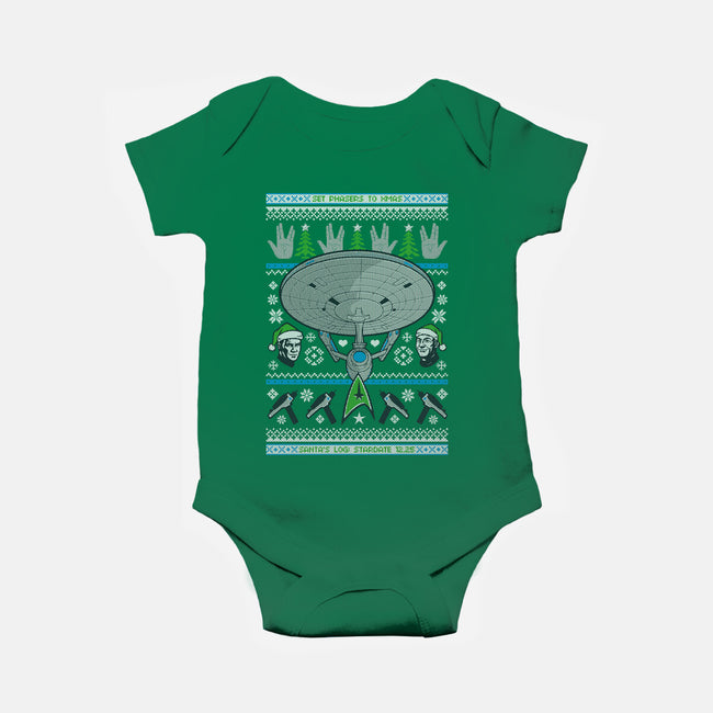 Set Phasers To Christmas-Baby-Basic-Onesie-Arinesart
