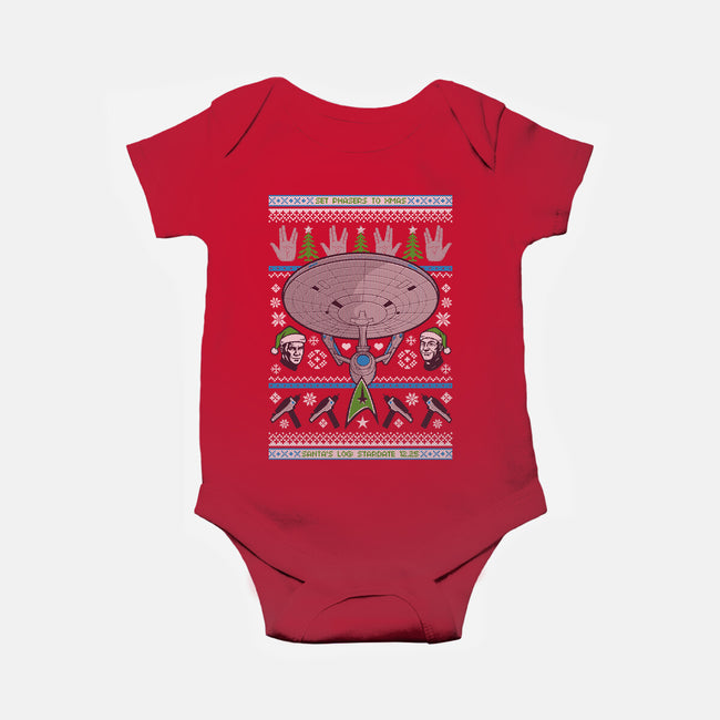 Set Phasers To Christmas-Baby-Basic-Onesie-Arinesart