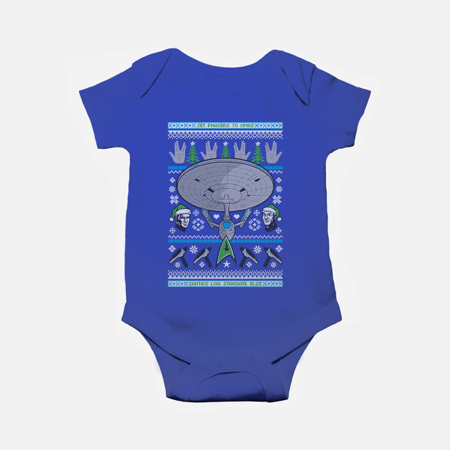 Set Phasers To Christmas-Baby-Basic-Onesie-Arinesart