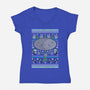 Set Phasers To Christmas-Womens-V-Neck-Tee-Arinesart