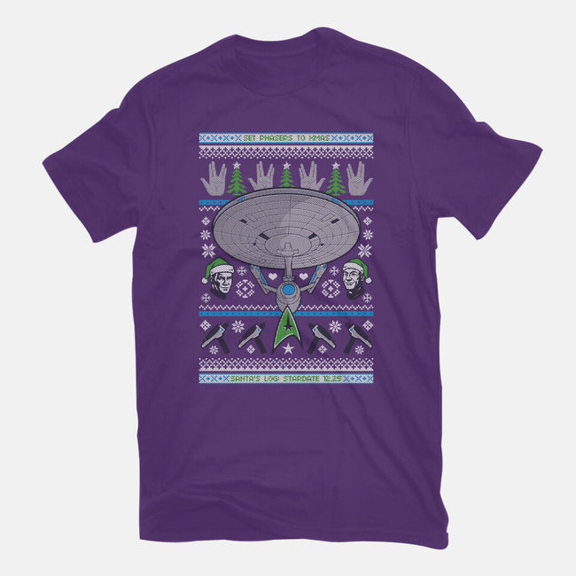 Set Phasers To Christmas-Womens-Fitted-Tee-Arinesart