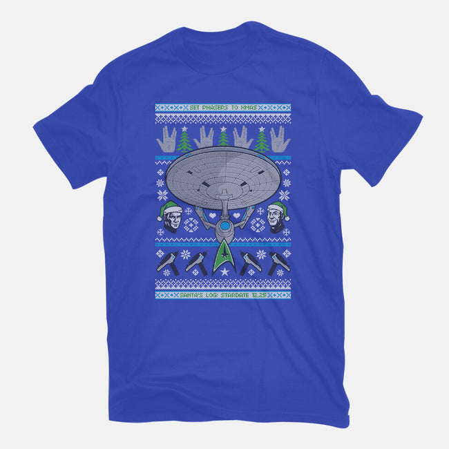 Set Phasers To Christmas-Womens-Fitted-Tee-Arinesart