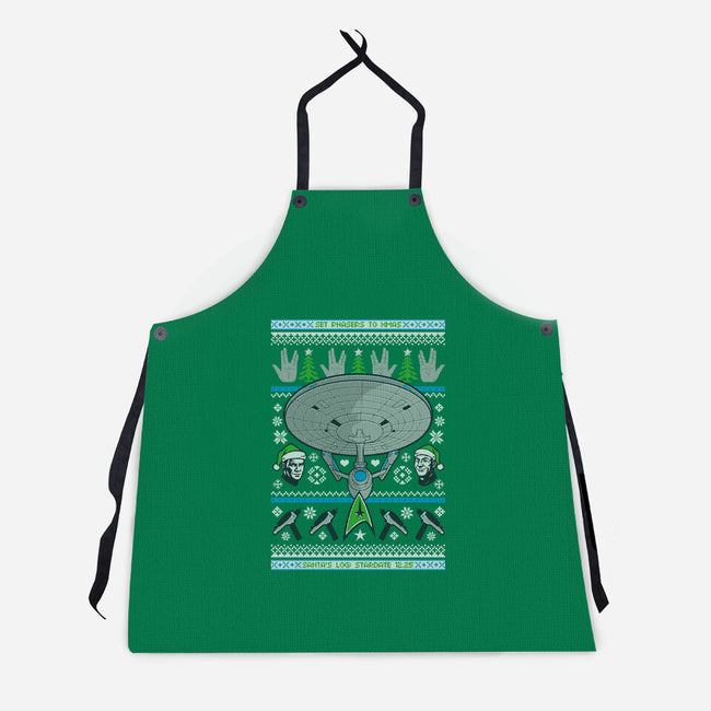 Set Phasers To Christmas-Unisex-Kitchen-Apron-Arinesart