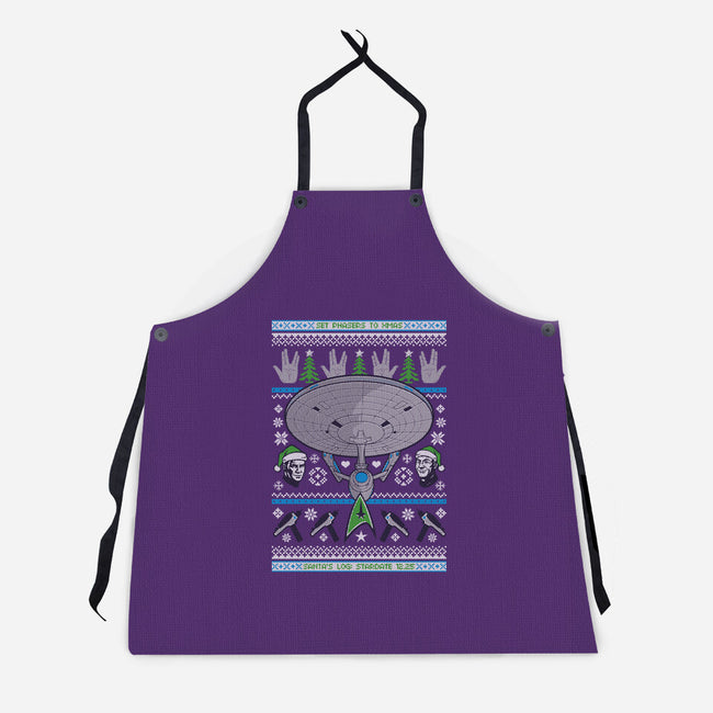 Set Phasers To Christmas-Unisex-Kitchen-Apron-Arinesart