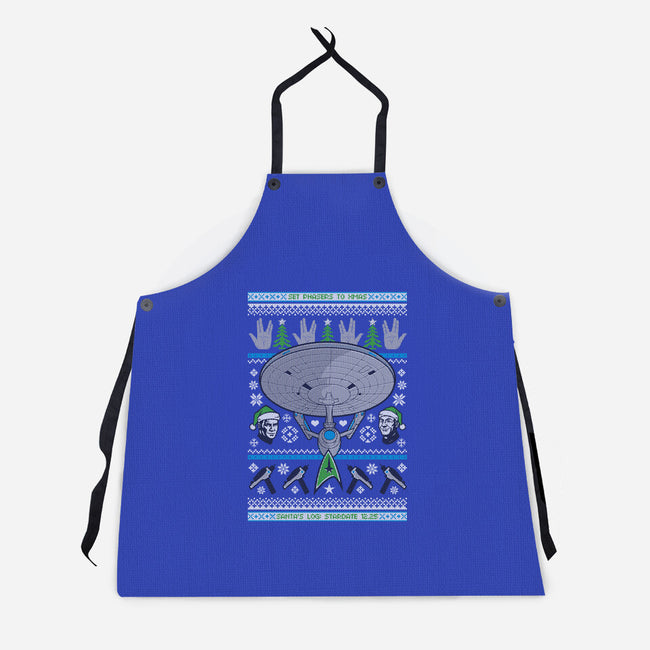 Set Phasers To Christmas-Unisex-Kitchen-Apron-Arinesart