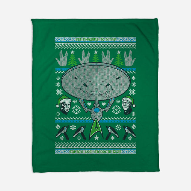Set Phasers To Christmas-None-Fleece-Blanket-Arinesart