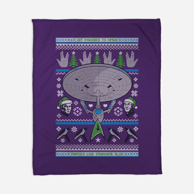 Set Phasers To Christmas-None-Fleece-Blanket-Arinesart