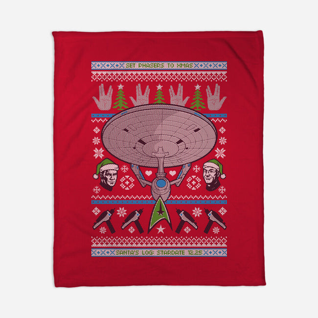 Set Phasers To Christmas-None-Fleece-Blanket-Arinesart