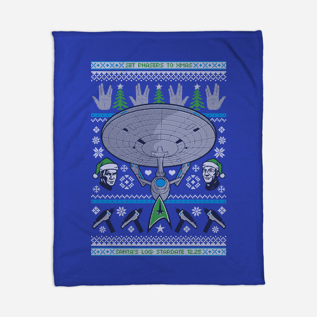 Set Phasers To Christmas-None-Fleece-Blanket-Arinesart