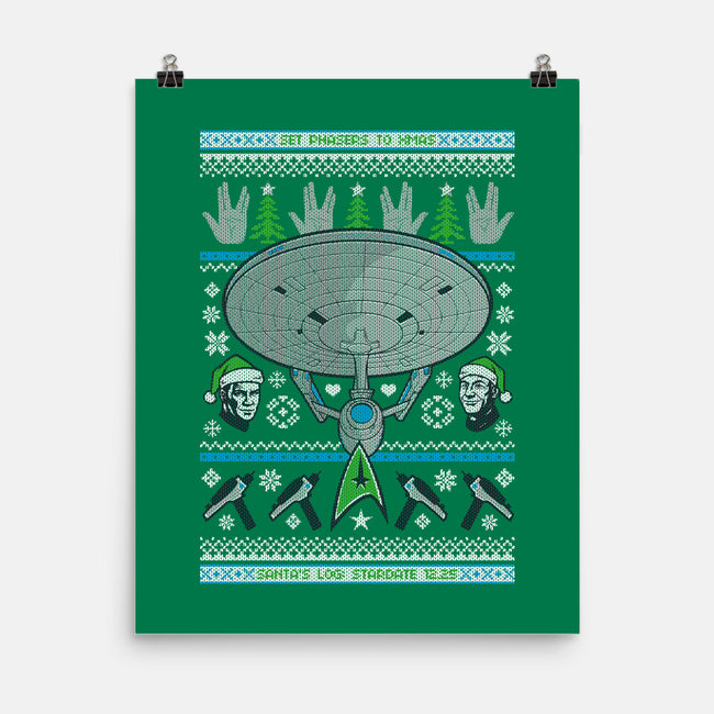 Set Phasers To Christmas-None-Matte-Poster-Arinesart