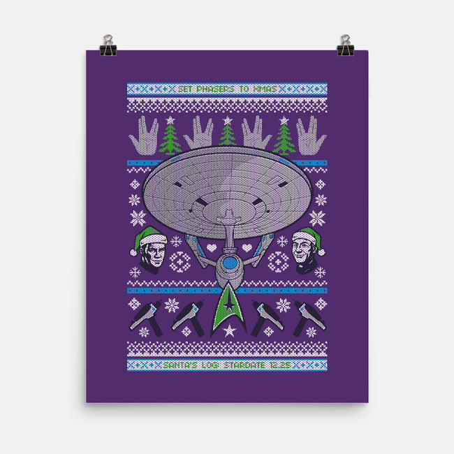 Set Phasers To Christmas-None-Matte-Poster-Arinesart