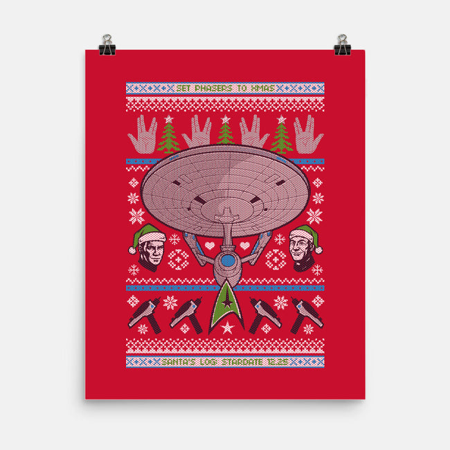 Set Phasers To Christmas-None-Matte-Poster-Arinesart