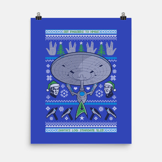 Set Phasers To Christmas-None-Matte-Poster-Arinesart