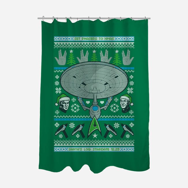 Set Phasers To Christmas-None-Polyester-Shower Curtain-Arinesart