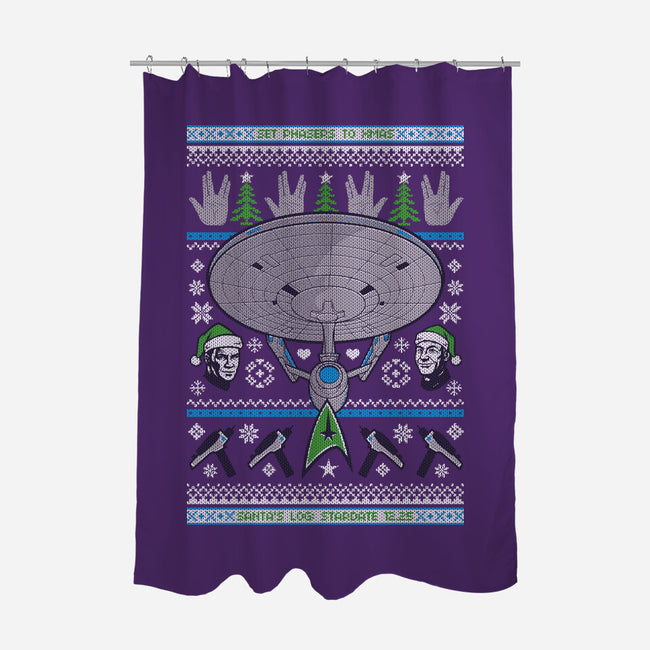 Set Phasers To Christmas-None-Polyester-Shower Curtain-Arinesart