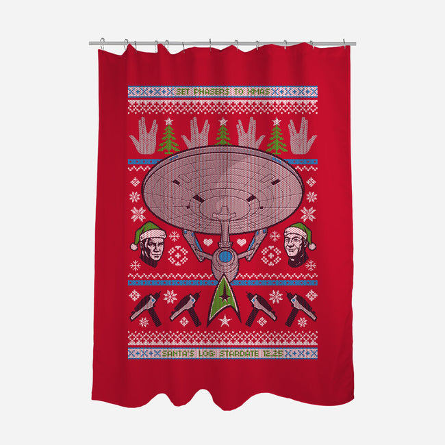 Set Phasers To Christmas-None-Polyester-Shower Curtain-Arinesart