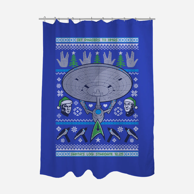 Set Phasers To Christmas-None-Polyester-Shower Curtain-Arinesart
