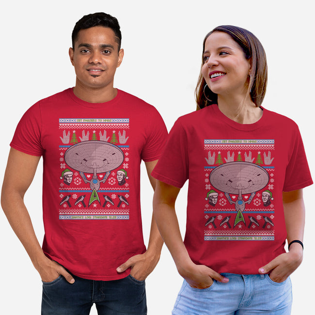 Set Phasers To Christmas-Unisex-Basic-Tee-Arinesart