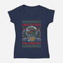 Feed Me For Christmas-Womens-V-Neck-Tee-Arinesart