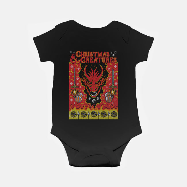 Christmas And Creatures-Baby-Basic-Onesie-Arinesart
