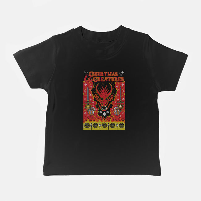 Christmas And Creatures-Baby-Basic-Tee-Arinesart