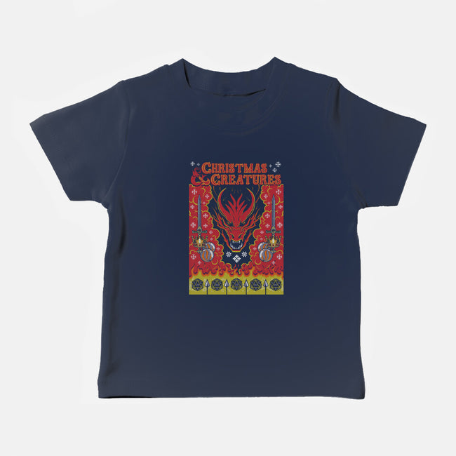 Christmas And Creatures-Baby-Basic-Tee-Arinesart