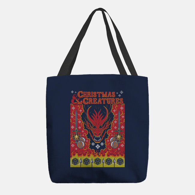 Christmas And Creatures-None-Basic Tote-Bag-Arinesart