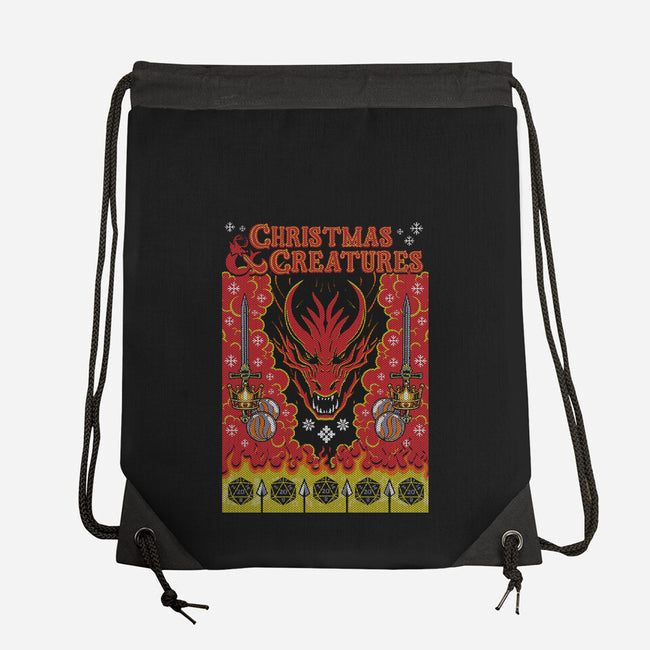 Christmas And Creatures-None-Drawstring-Bag-Arinesart