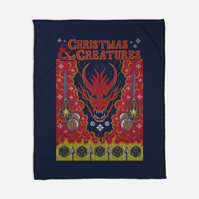 Christmas And Creatures-None-Fleece-Blanket-Arinesart