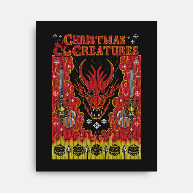 Christmas And Creatures-None-Stretched-Canvas-Arinesart