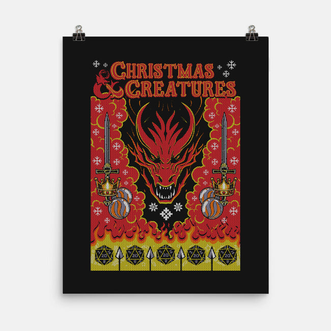 Christmas And Creatures-None-Matte-Poster-Arinesart