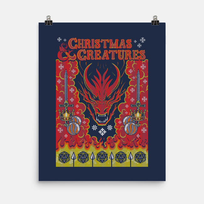 Christmas And Creatures-None-Matte-Poster-Arinesart